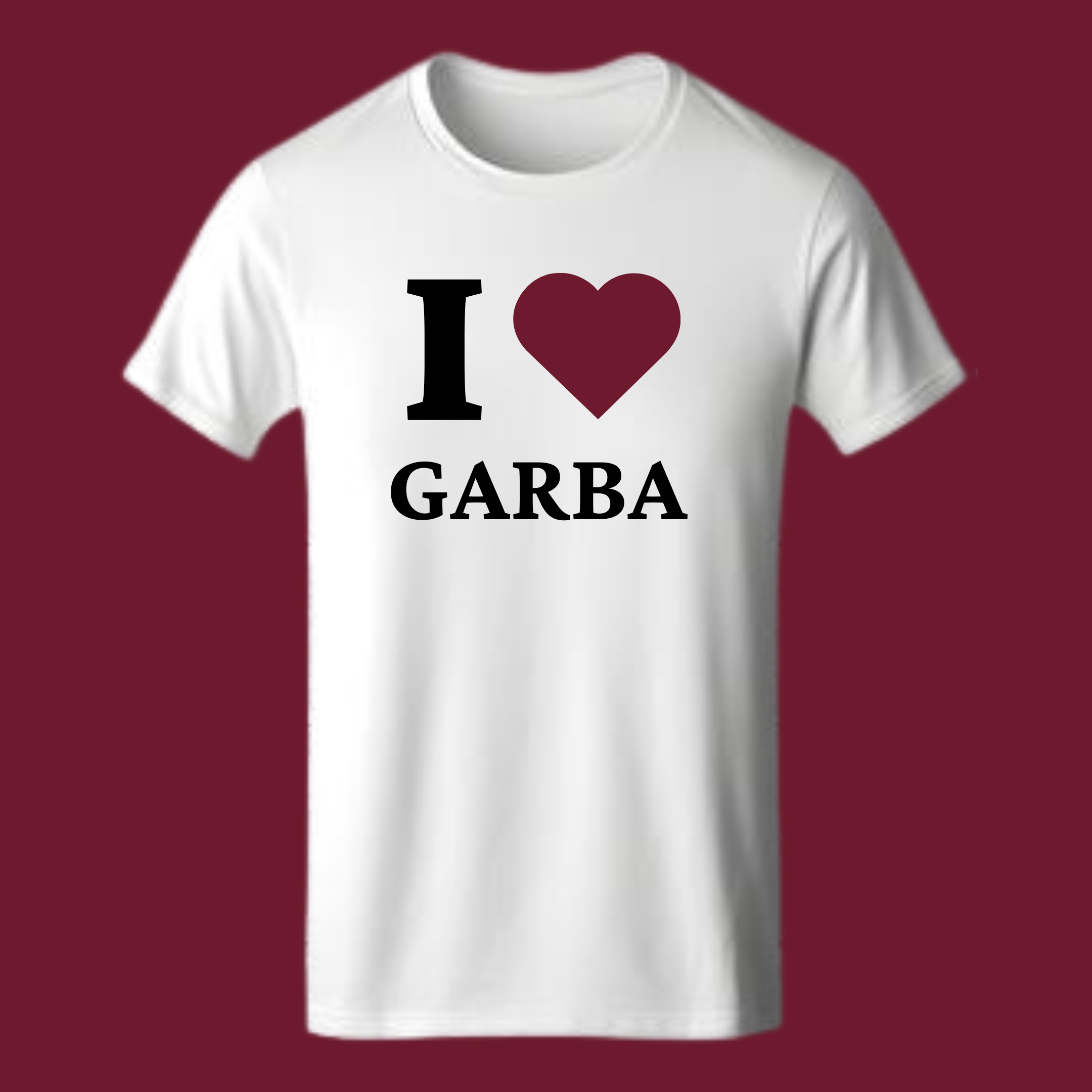 I ❤️ Garba Shirt | WHITE